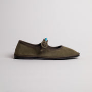 CHIARA TOTIRE SUEDE IN OLIVE-KHAKI